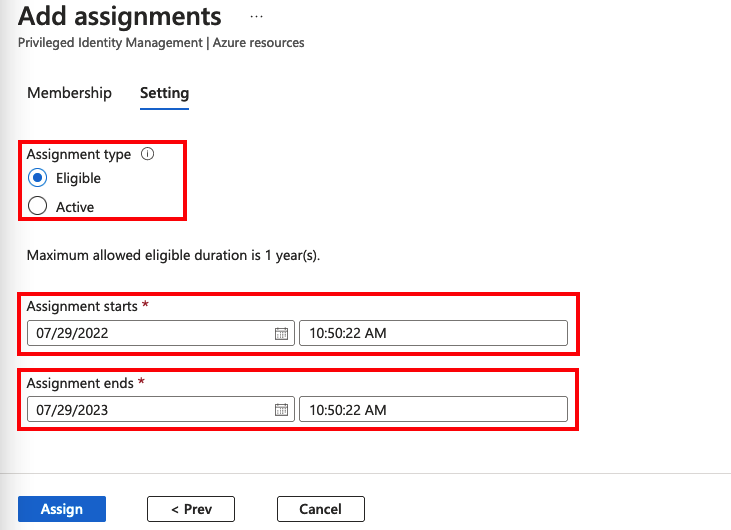 Role Assignment in Microsoft Entra Privileged Identity Management