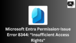Resolving Microsoft Entra Permission-Issue Error 8344: "Insufficient Access Rights"