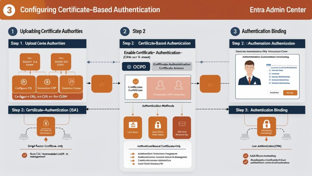 pload Certificate Authorities__Where__Entra Admin Center → Protection → Security Center → Certificate Authorities___ What You Upload